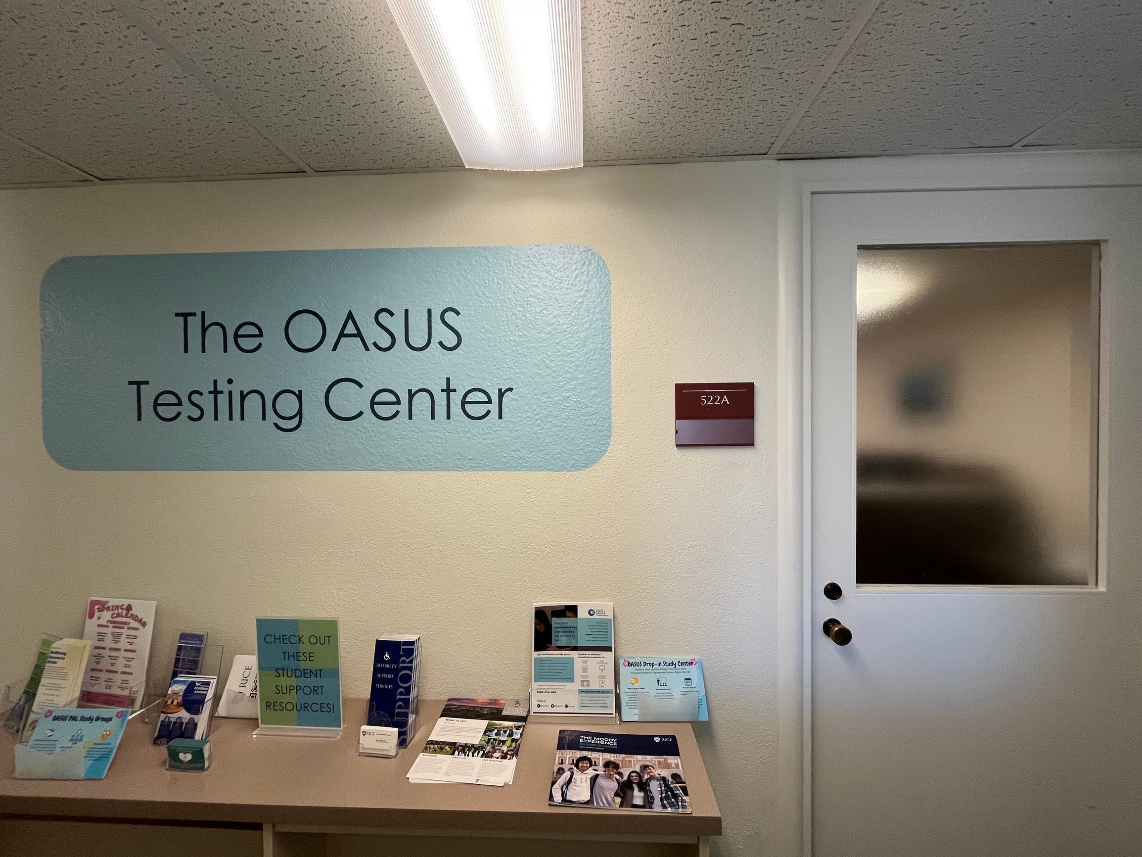 OASUS Testing Center Wall Sign